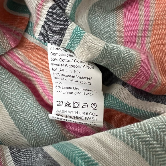 Emery Rose Striped Print Batwing Sleeve Tunic Dress - Picture 9 of 11